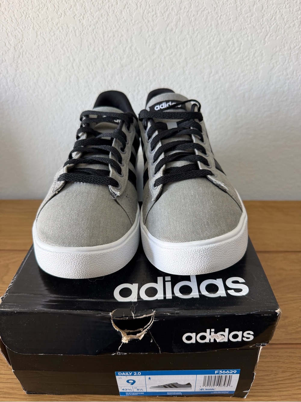 Adidas Daily 2.0 (F36629) Gray and Black, Men’s size 9